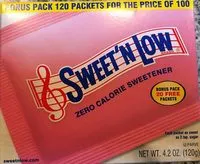 Sugar and nutrients in Sweet n low