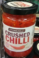 Crushed chilli in jar