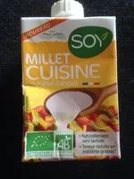 Millet based creams for cooking