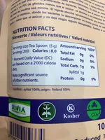 Sugar and nutrients in Xilito