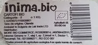 Sugar and nutrients in Inima bio