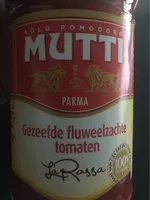 Sugar and nutrients in Mutti passata