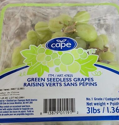 Greed seedless grapes