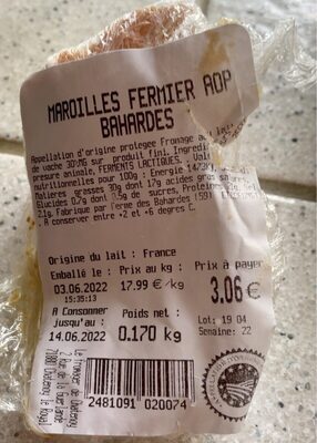 Maroilles fermier cheese