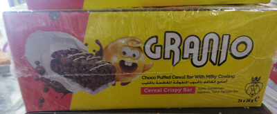 Milky cereal breakfast bar with chocolate fortified with vitamins and minerals